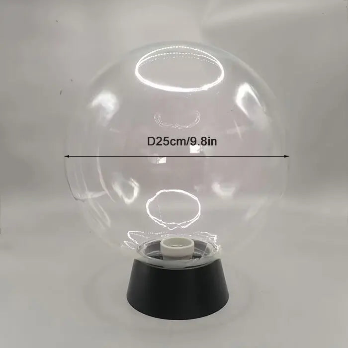 Acrylic Outdoor Globe Pedestal Lamp with Warm Glow - Transparent D25cm