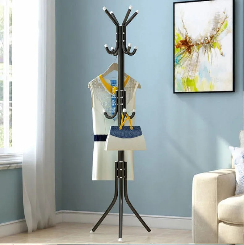 Metal coat holder with 9 hooks to organize your clothes - view 3