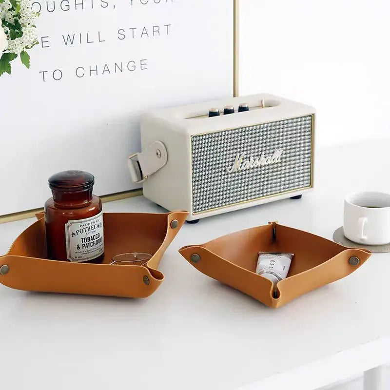 Leather Key and Cosmetic Storage Box, Medium or Large - view 4