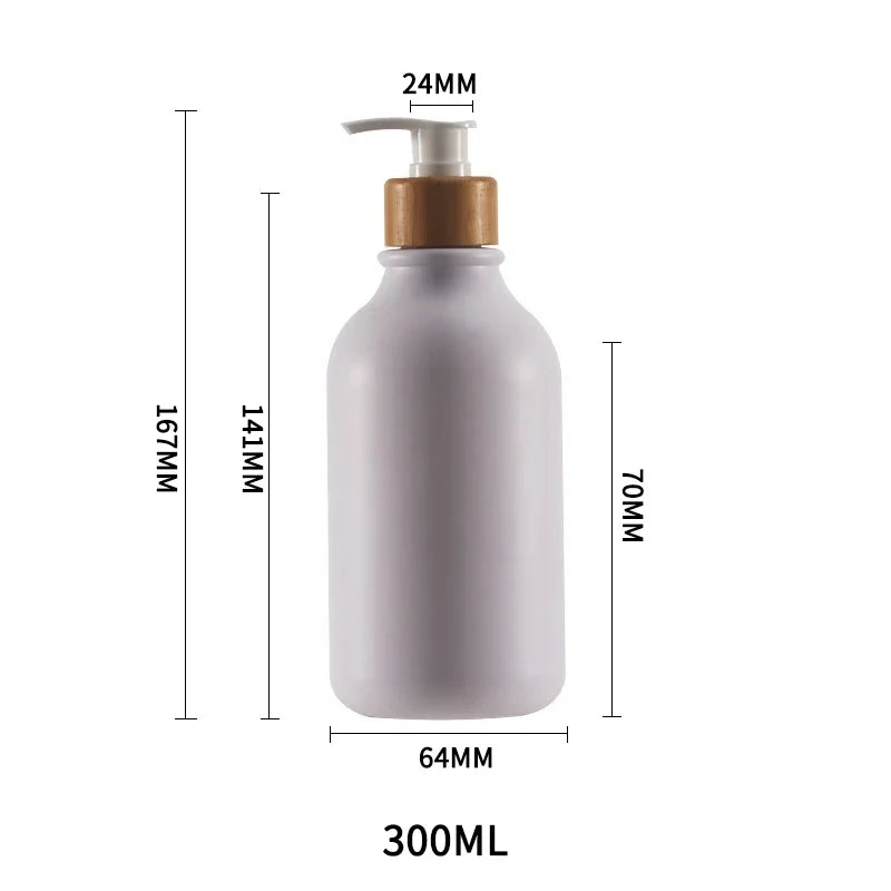 Portable soap dispenser bottle with pump - Frosted White - 300ml