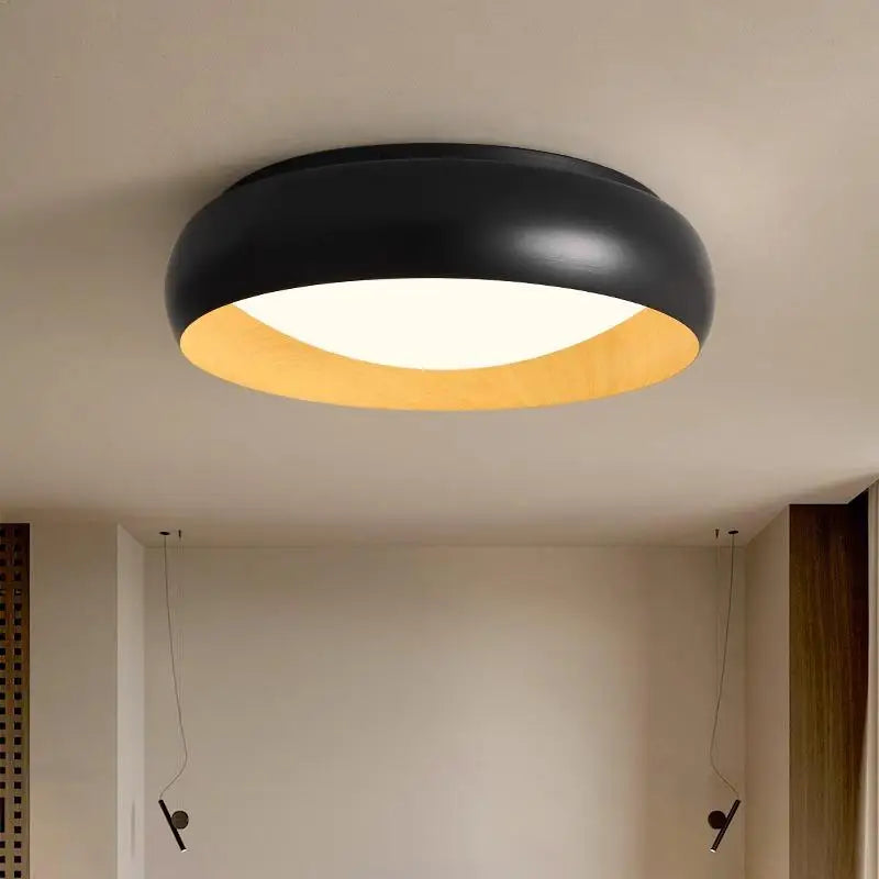 Japanese retro light circular anti glare light soft lighting - view 3