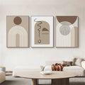 Abstract geometrical modern boho table for interior decoration