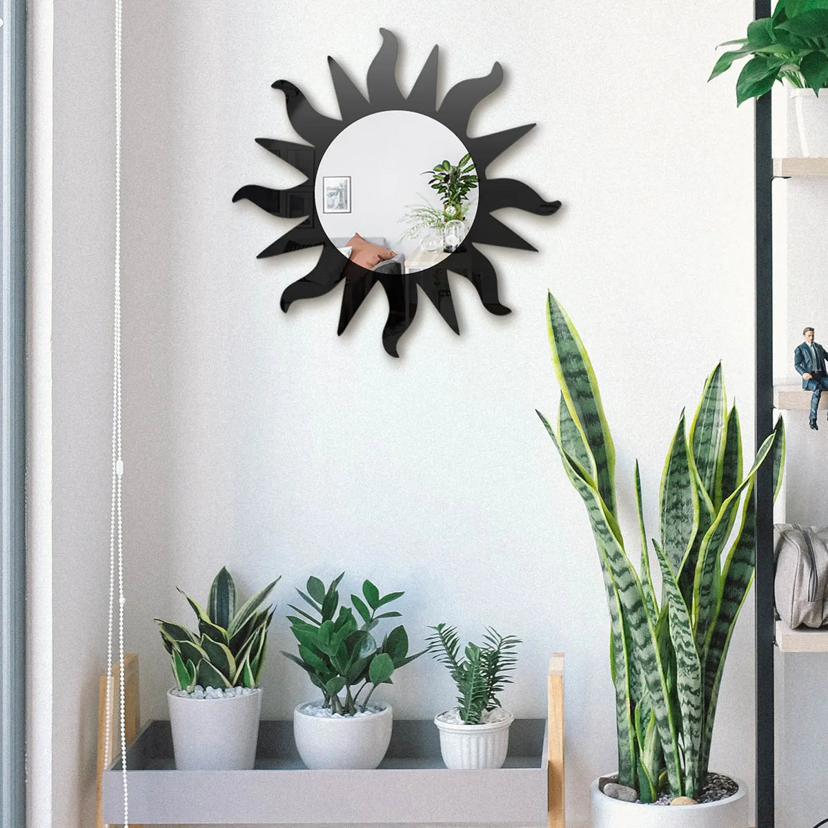 Scandinavian Modern Sun-Shaped Acrylic Wall Mirror Sticker - view 4