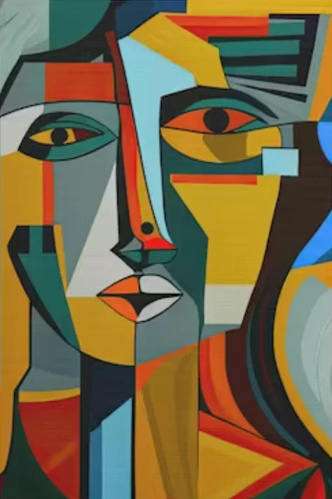 Creative Cubist Picasso-Style Abstract Painting - PF27597 / 100x150cm No Frame