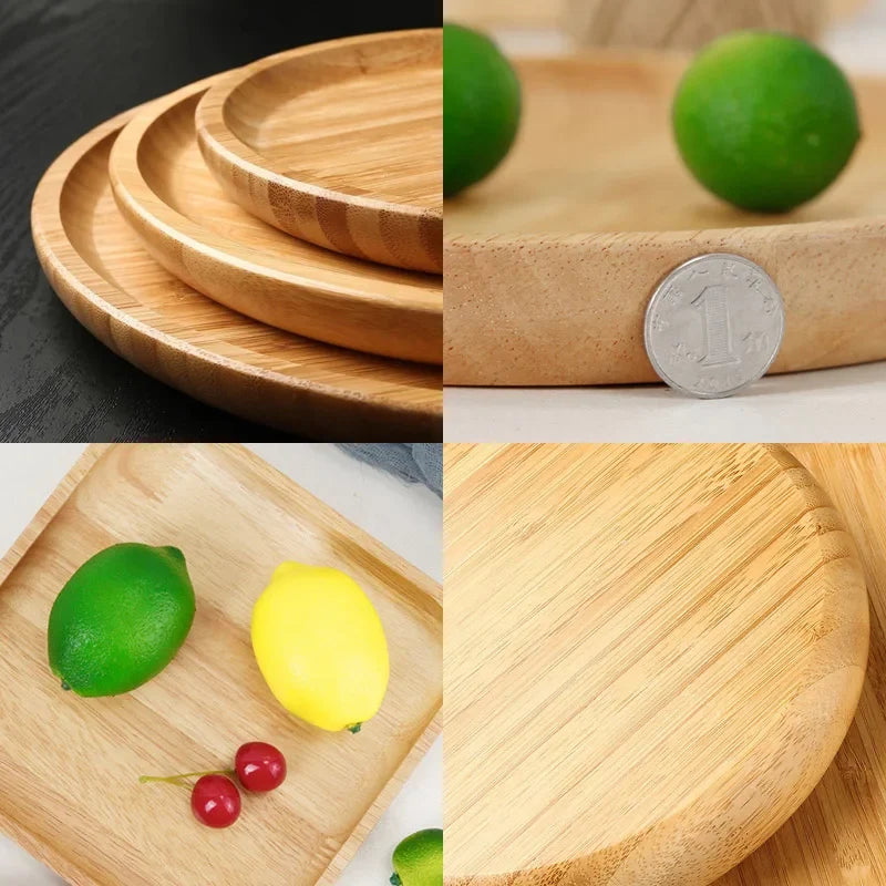 Wood Beech Plate Fruit Plate Oval Pallet trays decorative Candy Rectangular Dessert Dinner Tableware Tray, Kitchen Accessories - view 6