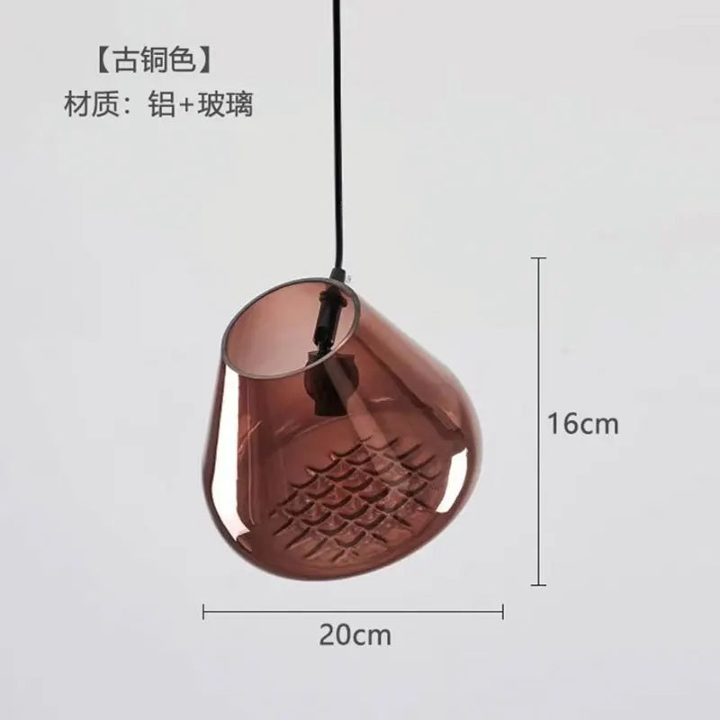 Glass chandelier design for kitchen bar and restaurant - Coffee