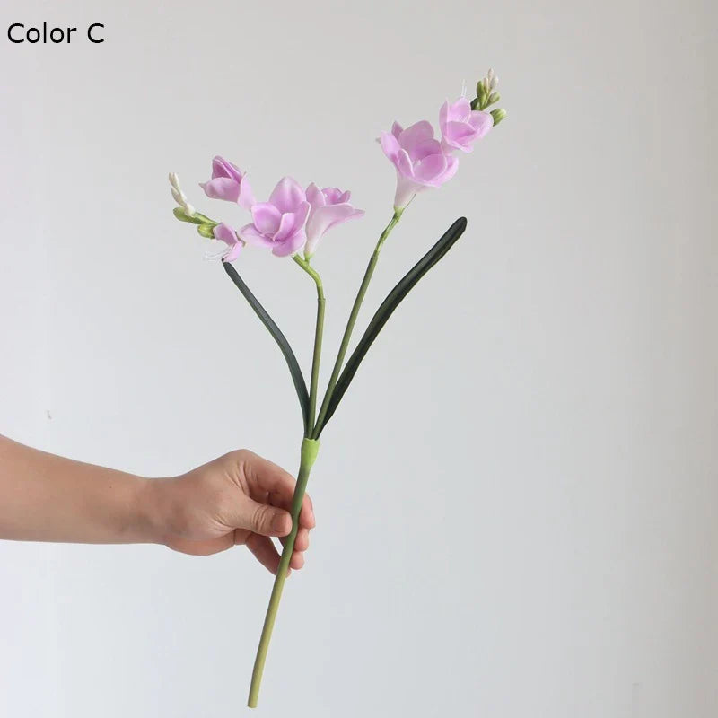 Artificial flowers orchids wedding bouquet elegant decoration - C 1 PIECE