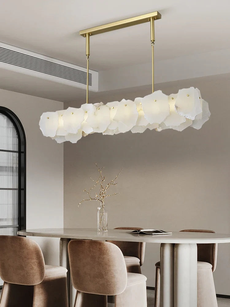 Natural copper marble chandelier for elegant interior decoration
