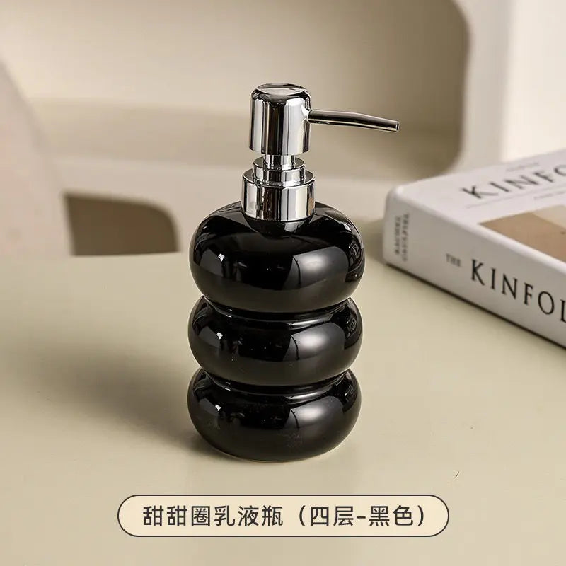 Ceramic bottle for disinfectant and soap dispenser - B