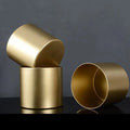 Creative cylindrical flower pot in metal for interior decoration