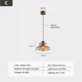 LED glass back pendant light for modern lighting and elegant atmosphere - Californie / Warm Light