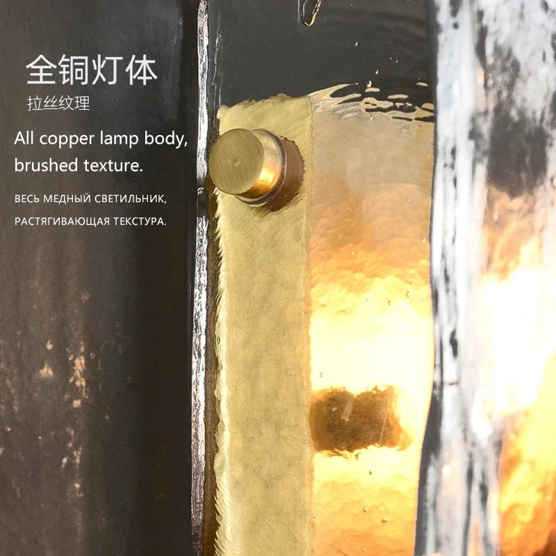 Elegant Nordic design glass and copper wall sconce - view 5