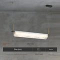 Pure natural marble chandelier and modern light copper design - L100cm / 5000-6000k