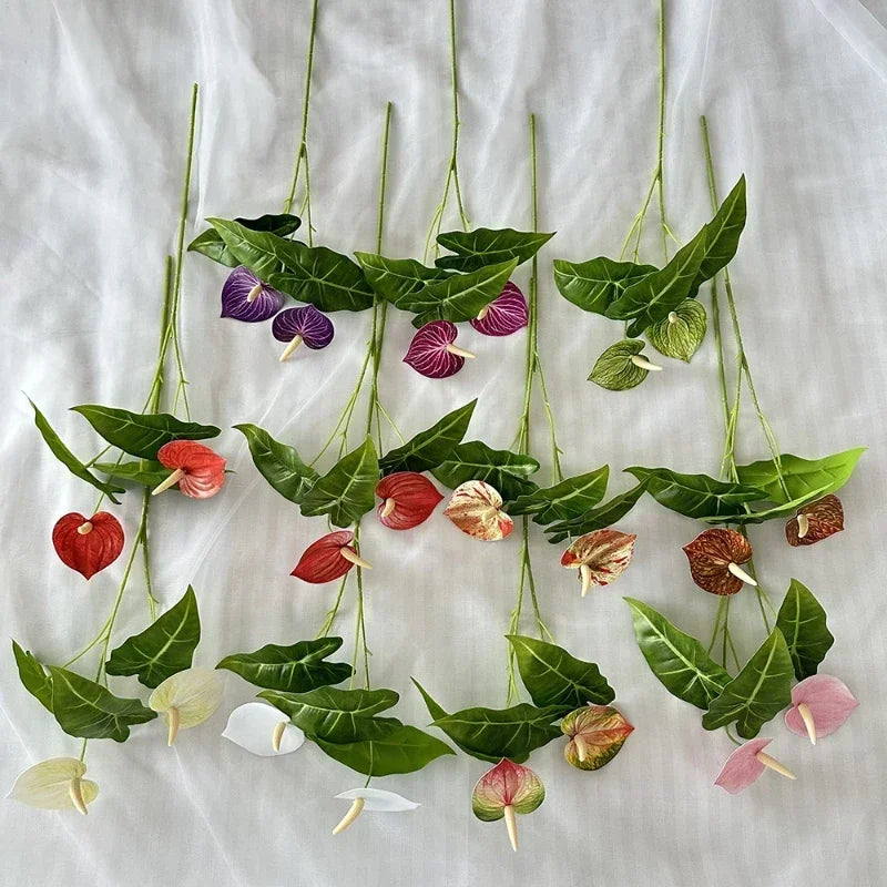 Artificial flowers anthurium for holiday and party decoration - view 4