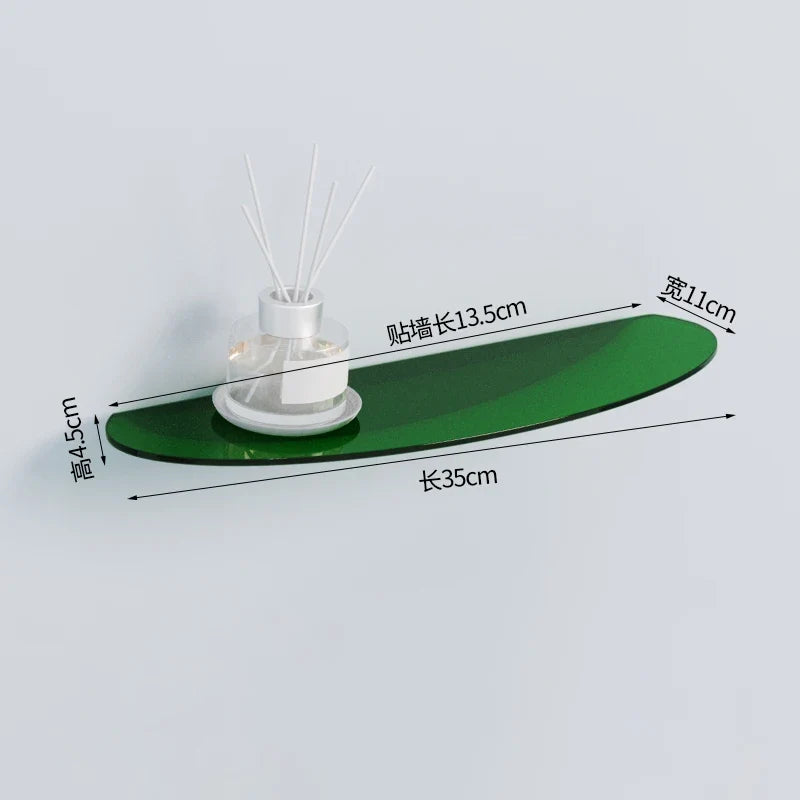 Acrylic floating shelf for modern invisible storage - 35x11cm 1