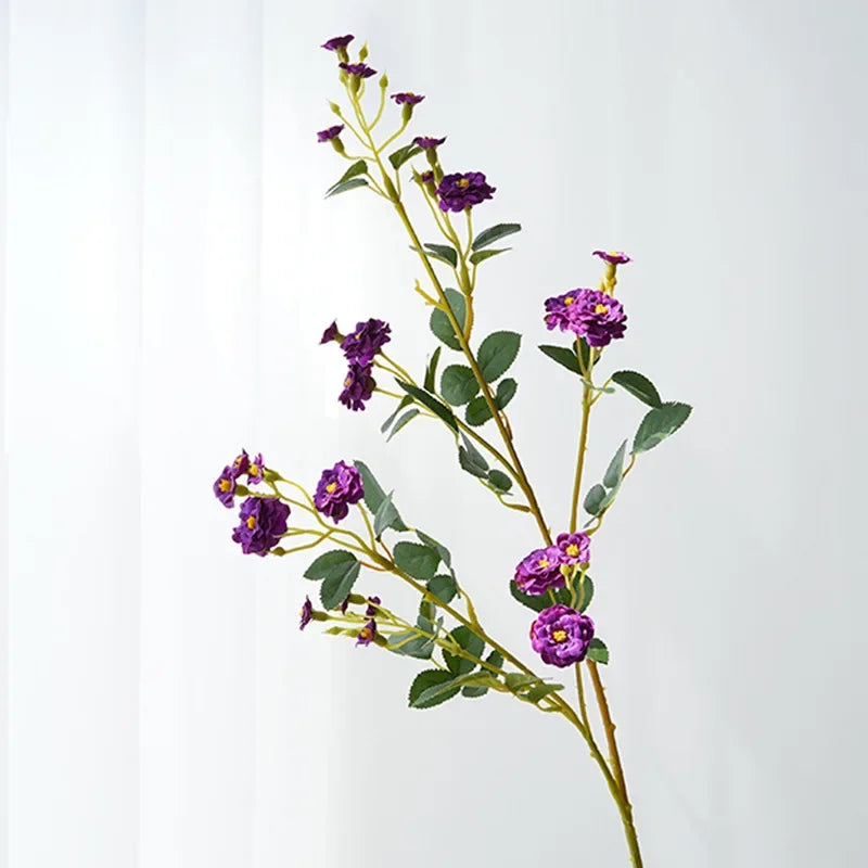 Sophisticated Set of 5 Artificial Silk Rose Wines - Dark Purple