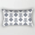 Contrasted Grey Geometric Patchwork Throw Pillow Cover