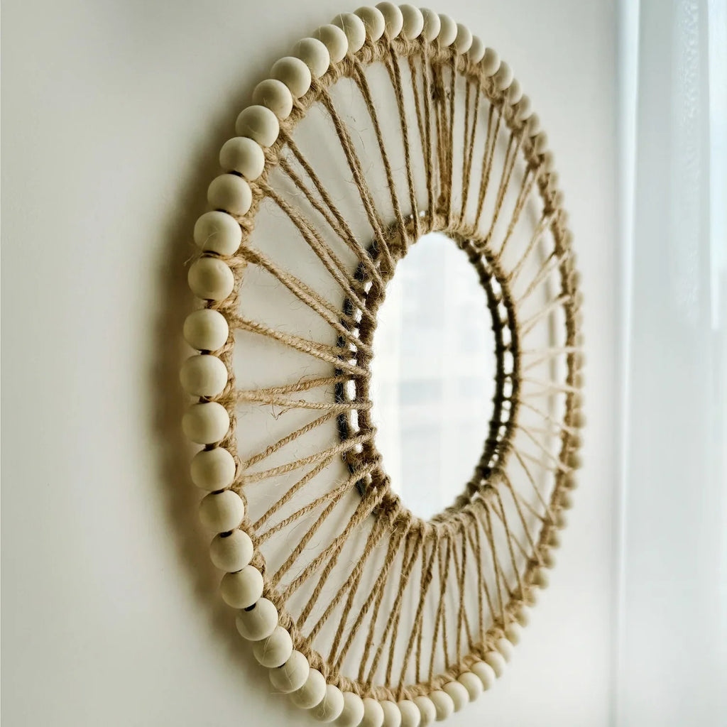 Decorative mirror hand woven Nordic for elegant interior - view 3