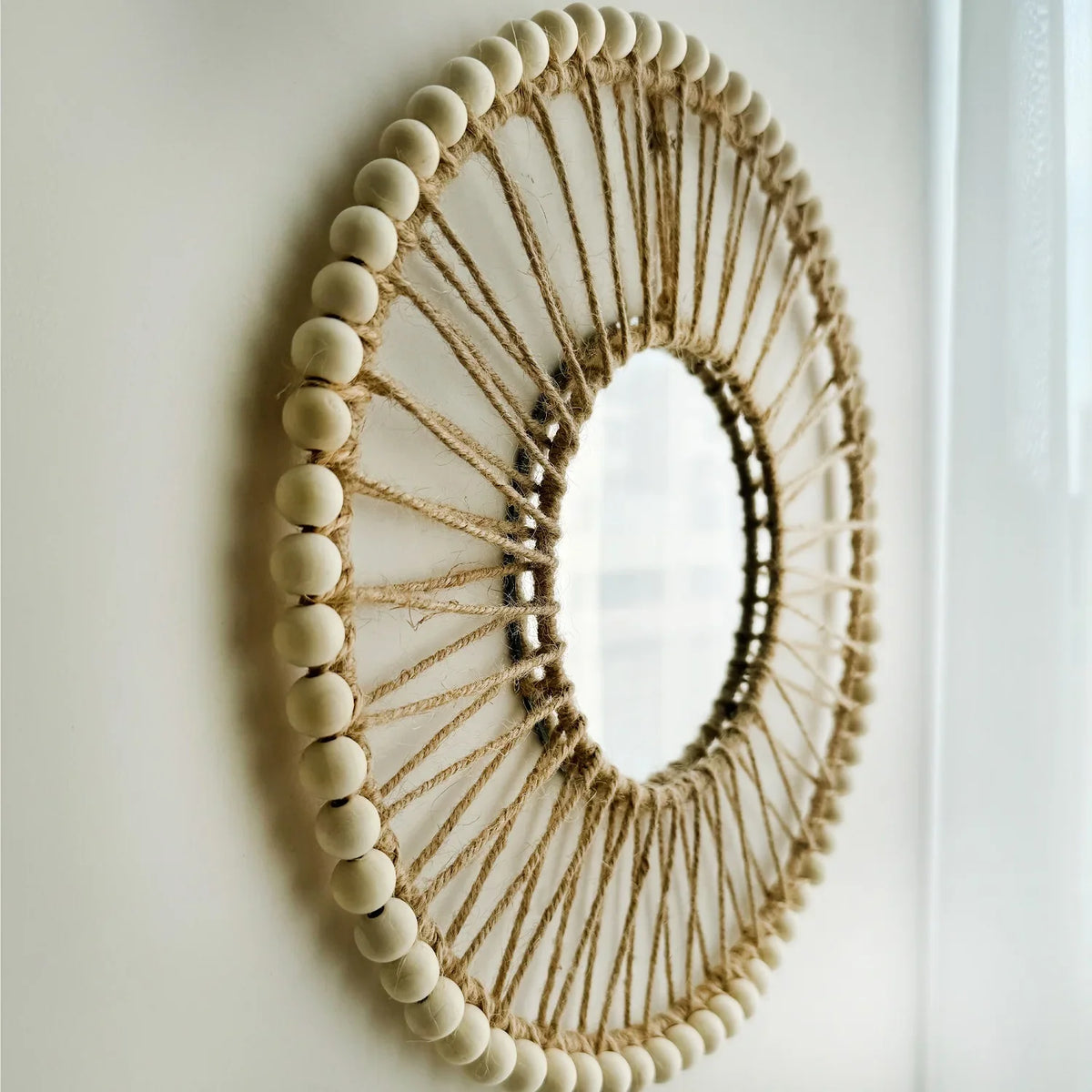 Decorative mirror hand woven Nordic for elegant interior - view 3