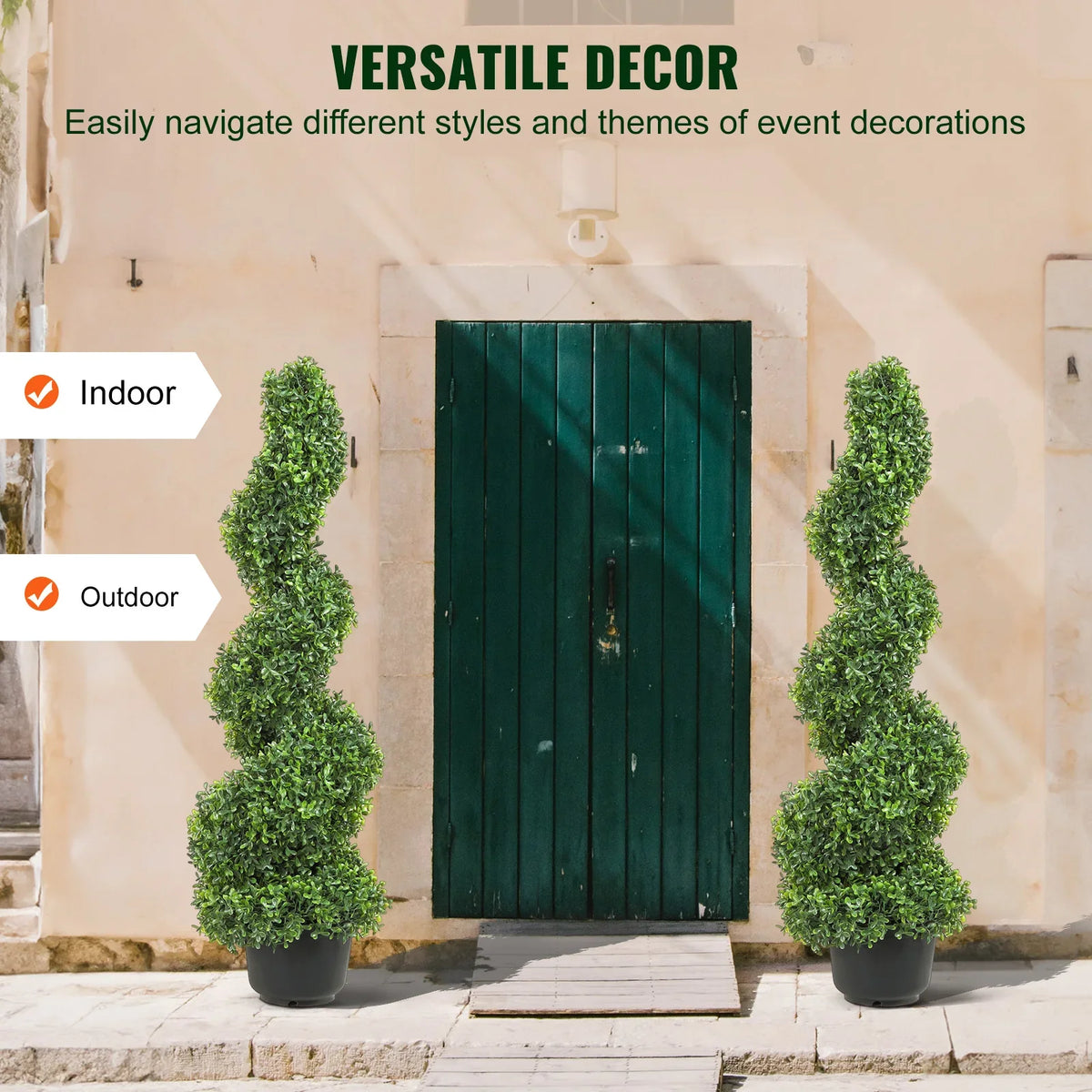 Decorative spiral plastic plant green - view 10