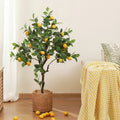 Artificial lemon tree with fruit for interior decoration and garden