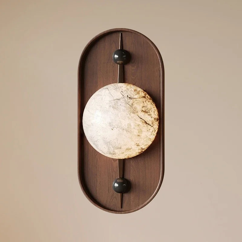 Modern light and light marble wall sconce for interior decoration