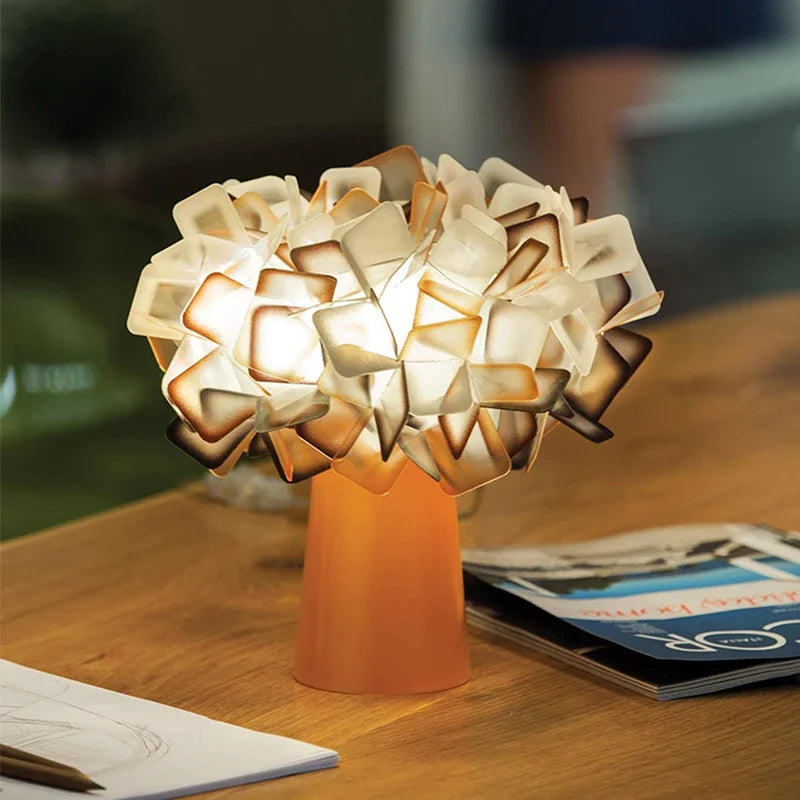 Modern plastic decorative floral design desk lamp - view 2