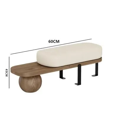 Nordic solid wood stool for shoes and rest - B 60cm