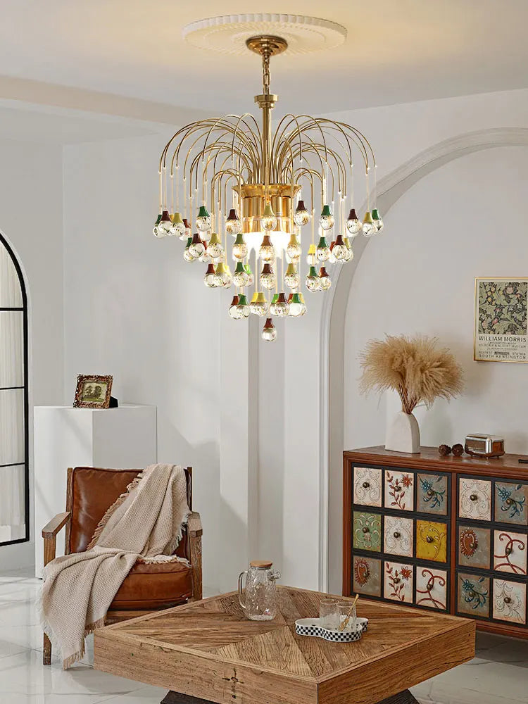 Trendy ceiling top angel's tear crystal led modern elegant hanging - view 2