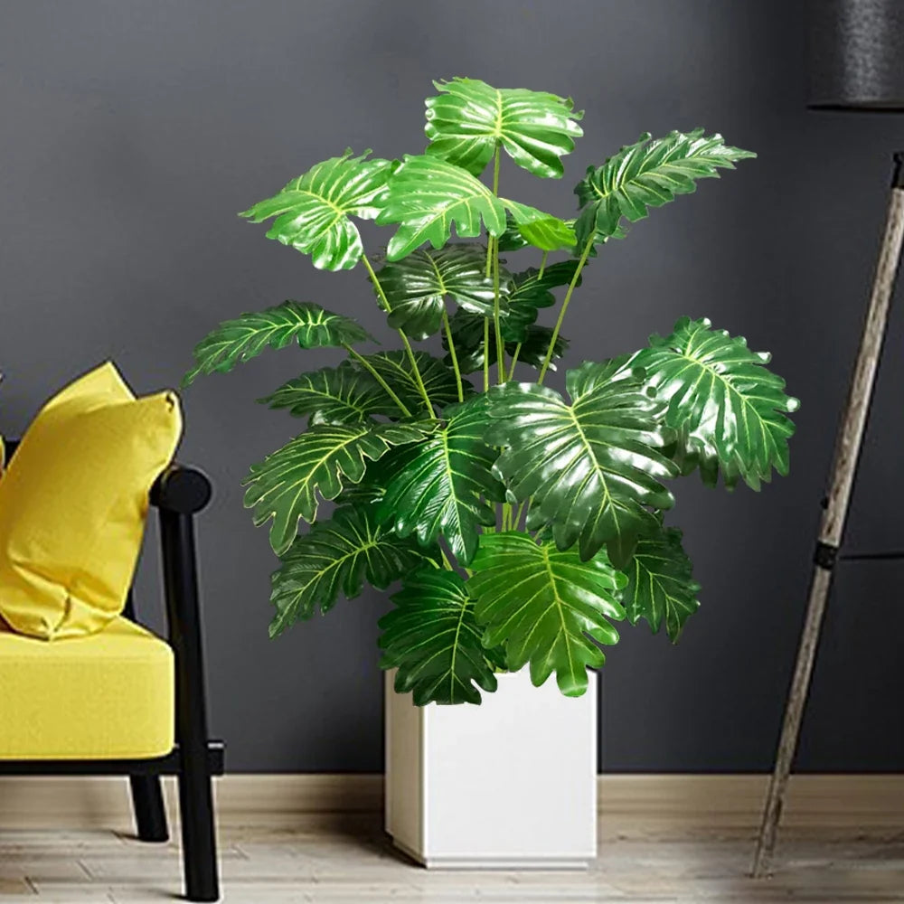 Tropical Artificial Monstera Plant, 75 cm with 24 Leaves - view 3