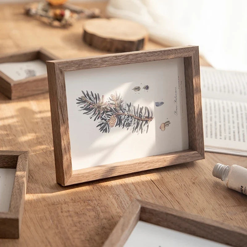 Vintage photo frame in solid wood for decoration and office - view 3