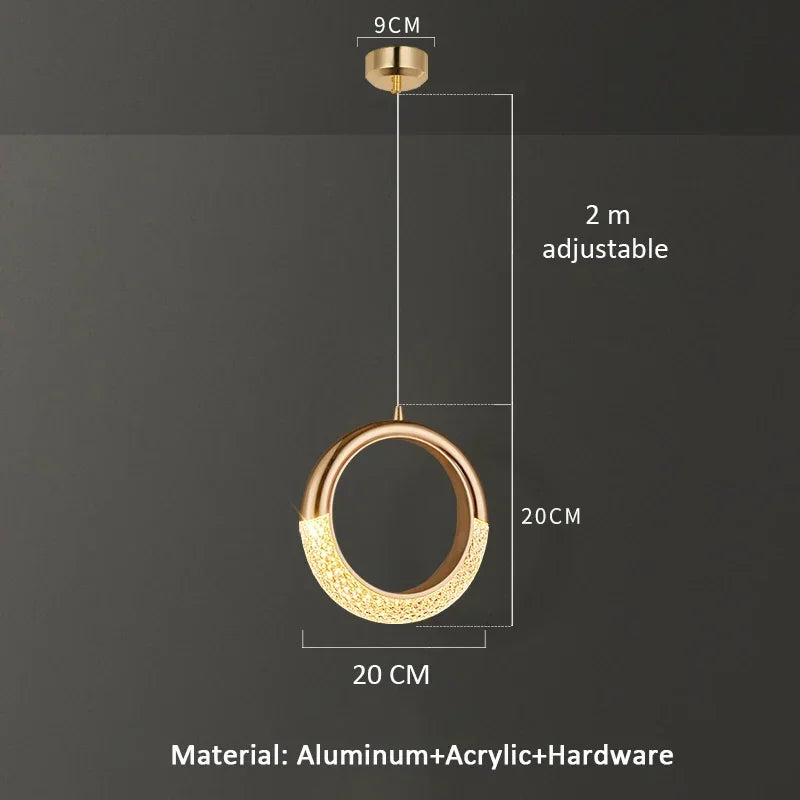 Modern creative study lamp for interior decoration - Anneau / 110V / Neutral Light