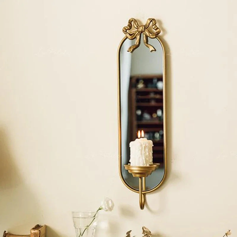 Antique wall mirror in iron elegant hanging decoration for interior - view 4