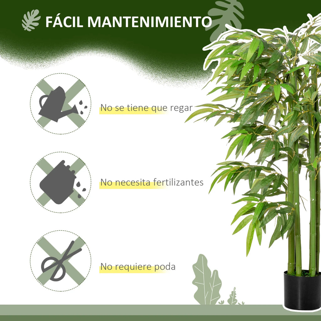 Bamboo flower pot with artificial reeds for interior decoration - view 6