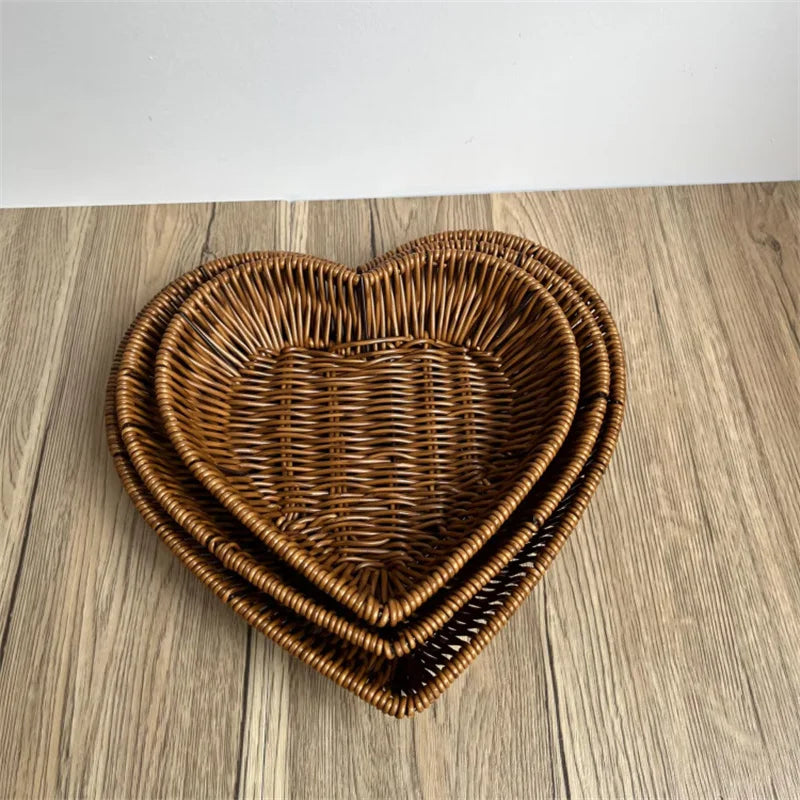 Woven rattan basket for fruit and decorative storage - view 5
