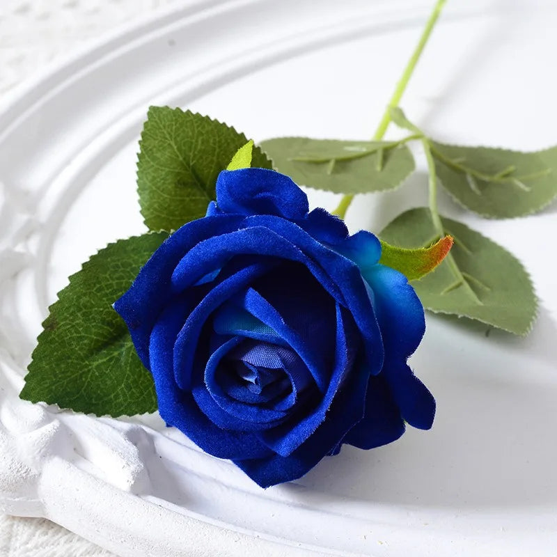 100 artificial rose wines set for wedding decoration party - Blue 100 Pieces