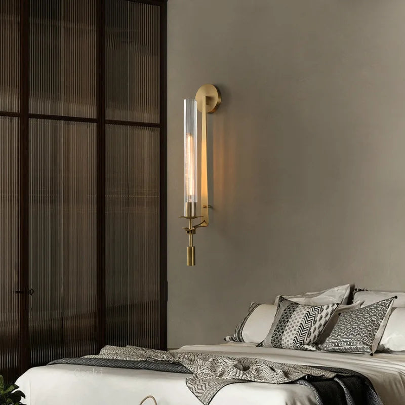 Retro brass wall sconce American country style - view 3