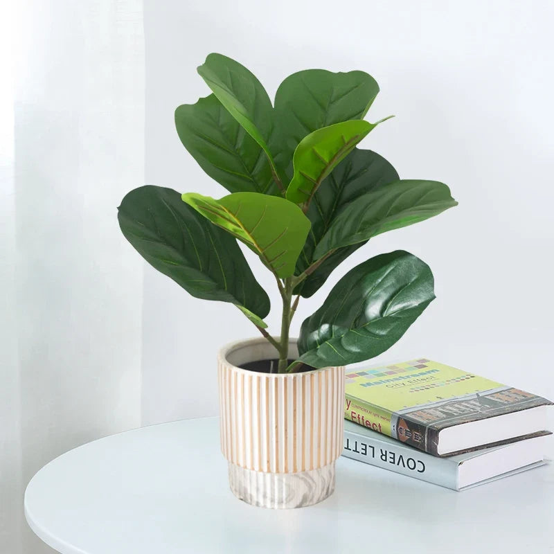 Artificial plants ficus Banyan leaves decoration garden office - view 2