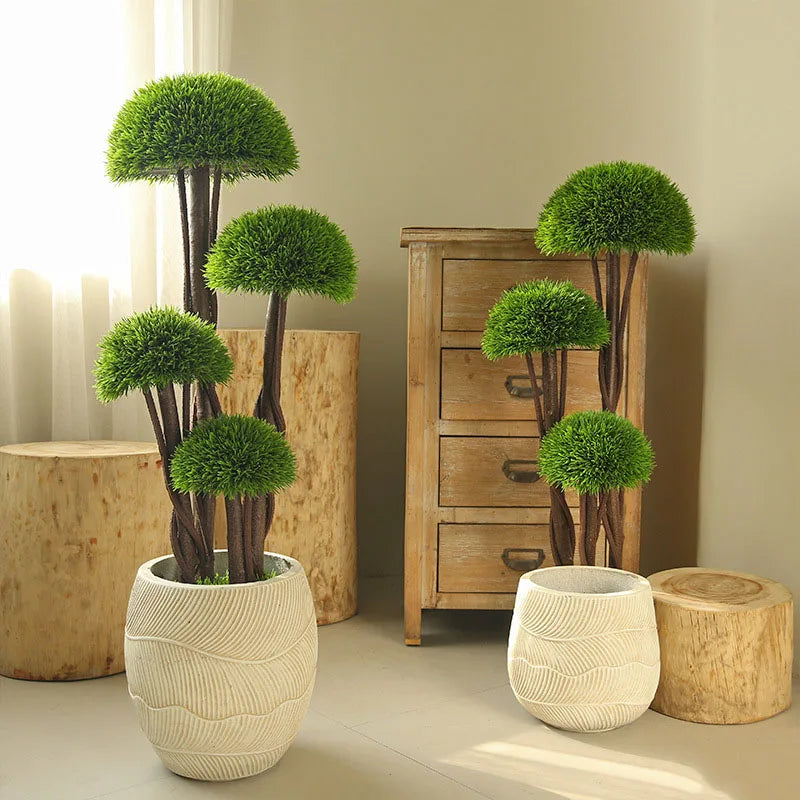 Artificial green plants bonsai pot tree for interior decoration