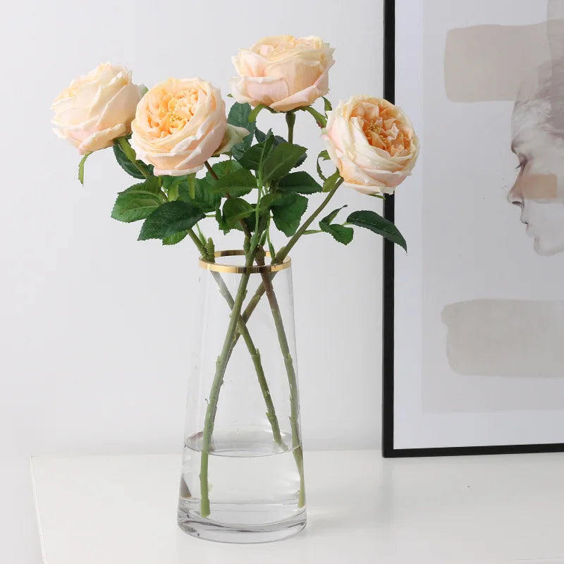 Artificial silk flower branch for festive decorations and wedding - view 2