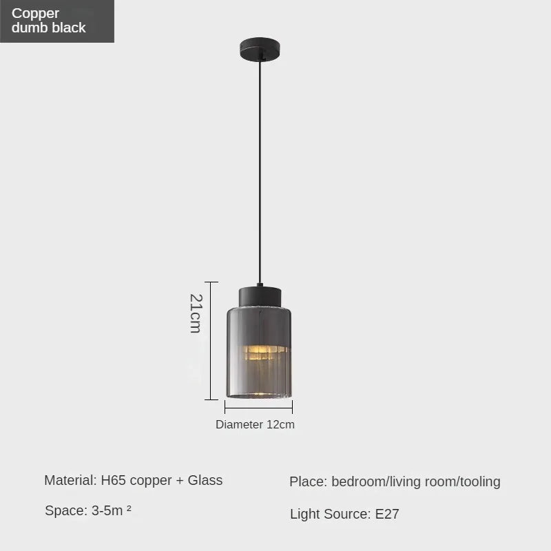 Modern copper pendant light for elegant interior decoration - Black-D 12cm / 3 modifiables