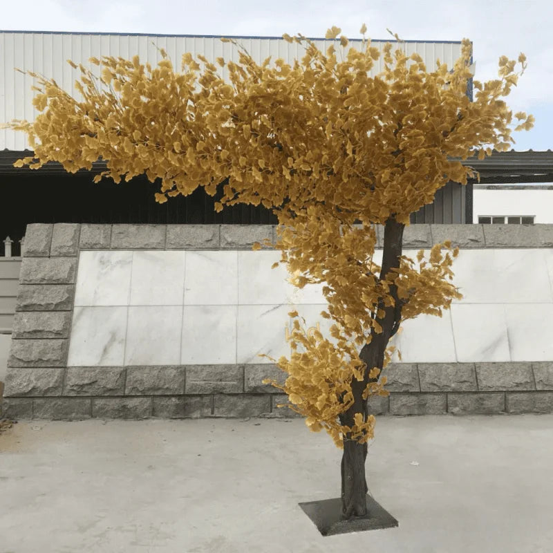 Artificial Banyan decorative tree for interior and hotel - Arbre Ginkgo 11 / Hauteur2,5 mXlargeur2,5 m