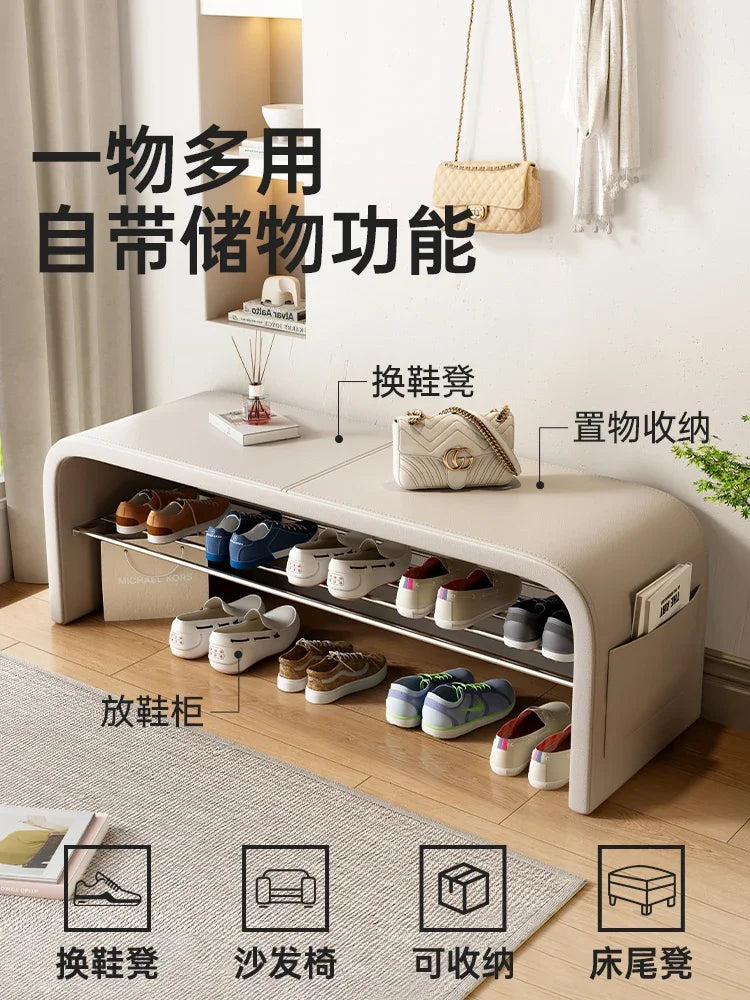 Versatile bench for storage and decorative seat - view 3