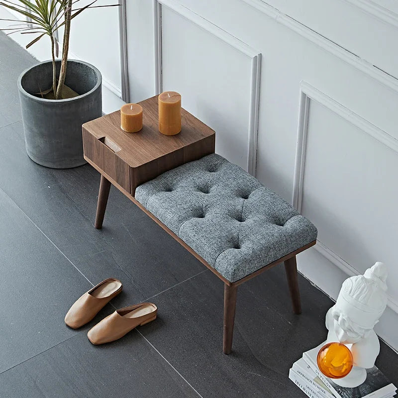 Nordic changing stools with modern design storage