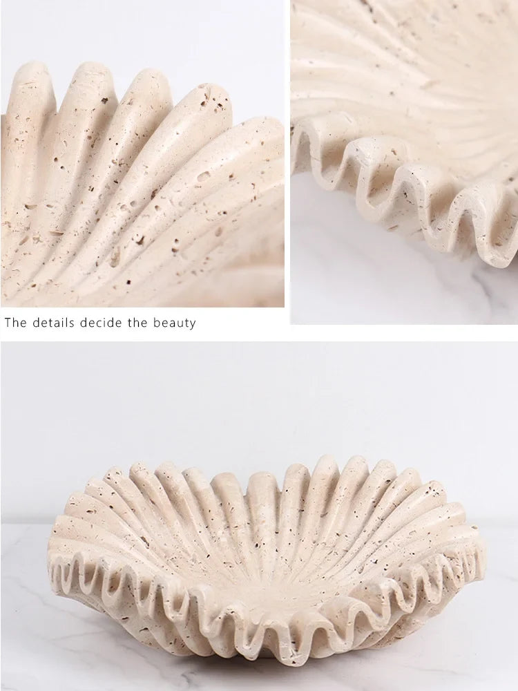 Wabi-sabi style marble storage tray modern artistic decoration - view 2