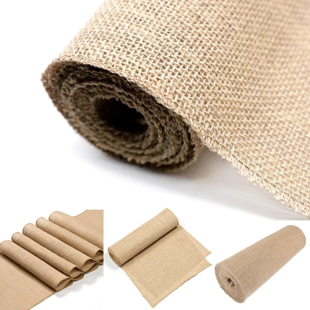 Jute decoration table runner for wedding - view 2