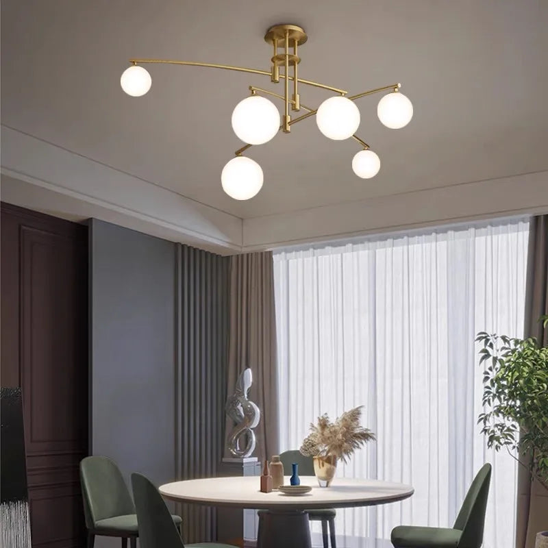 Modern glass chandelier Nordic style for interior decoration - view 3