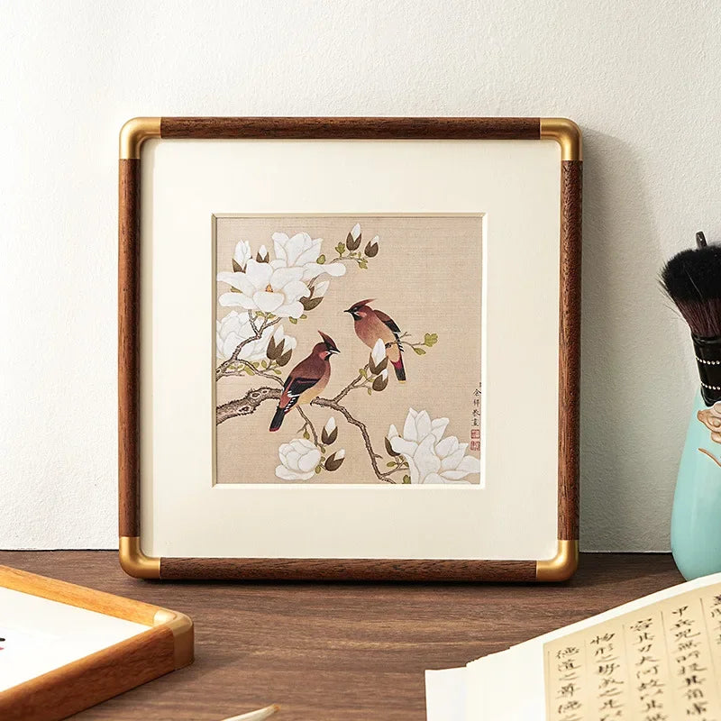 Solid wood photo frame for elegant wall decoration - Black Walnut / 6 pouces 15,2 X 15,2 CM