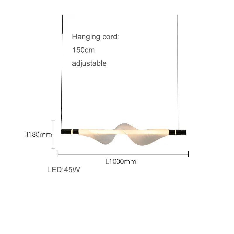 Acrylic led chandelier modern hanging lighting - White 1