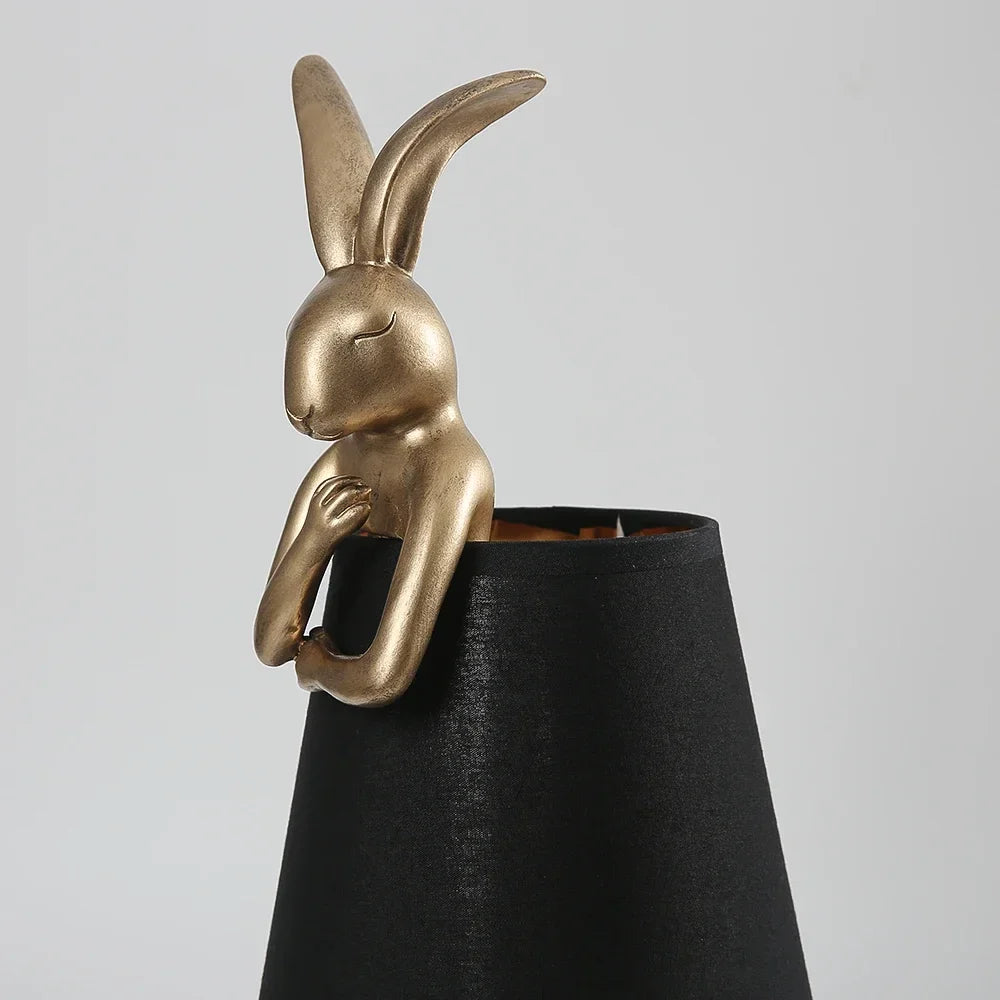 Rabbit desk lamp in retro design resin for interior decoration - view 3